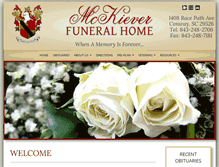 Tablet Screenshot of mckieverfuneralhome.com